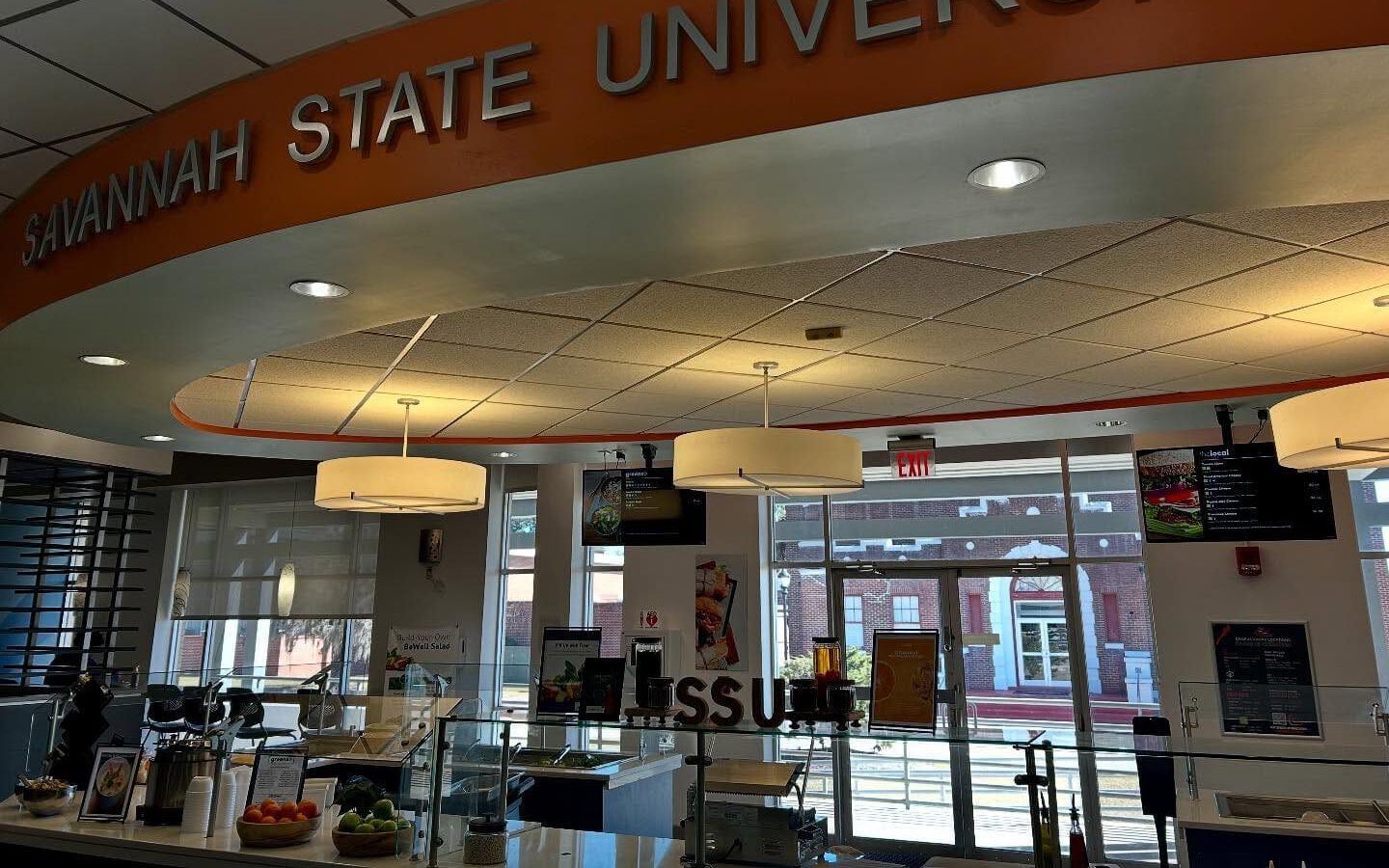 View of serving line at King Frazier Dining Hall